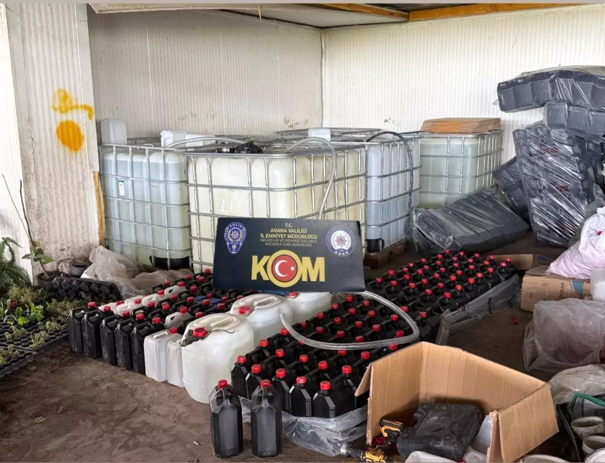 adanada kacak alkol operasyonu 16 ton etil alkol ele gecirildi lb44xtt1